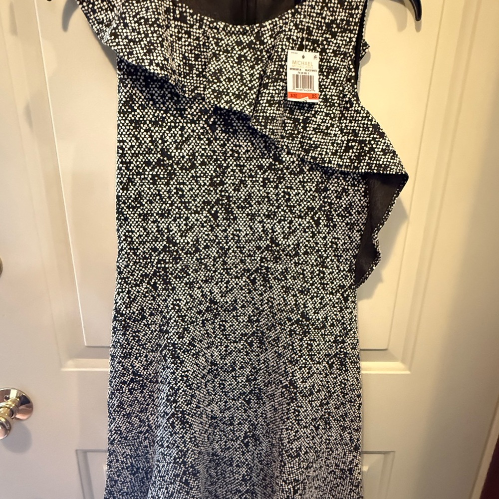 Michael Kors Monochrome Asymmetrical Dress